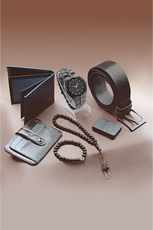 Waterproof Men's Watch Belt Wallet Card Holder Lighter Bracelet Set Trndgrj00011 - SPOLO