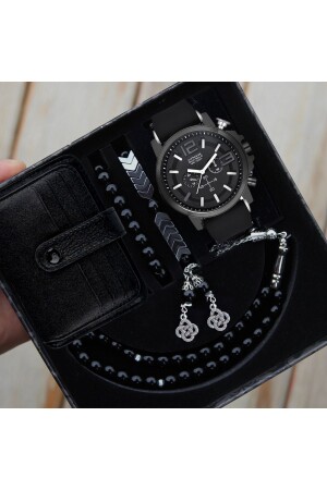 Waterproof Men's Wristwatch Card Holder Prayer Beads and Bracelet Set baybayan1005kart - wesscollection