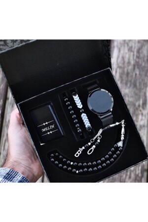 Waterproof Men's Wristwatch Lighter Rosary Bracelet Set wessbay031315 - wesscollection