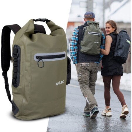 Waterproof motorcycle backpack W-TEC Uphills - Khaki - W-TEC