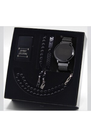 Waterproof Touch Men's Wristwatch Lighter Rosary Bracelet Set men's style13 - wesscollection