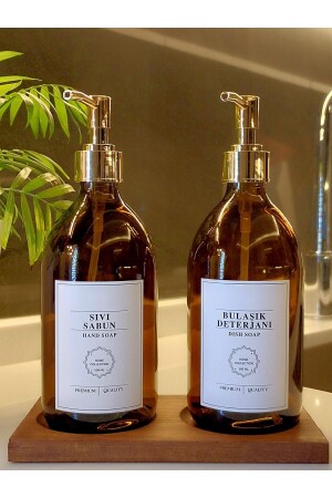 Waterproof Wooden Corner Stand White Gold Liquid Soap Dishwashing Liquid Bottle Set rna. angularwhitegold. ssbd - Reoona
