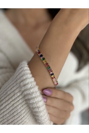 Waterway Stone Colored Vip Bracelet Baguette Cut Absolutely Tarnish Resistant Stainless - Takimakstore