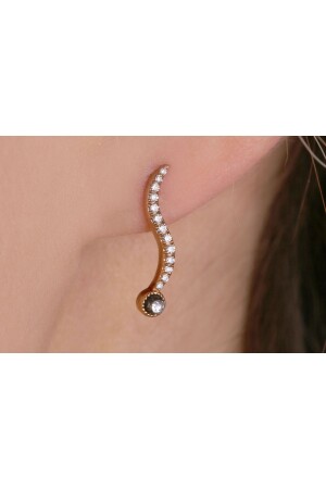 Wave-Diamant-Diamant-Sportohrringe - Onseva Kuyumculuk