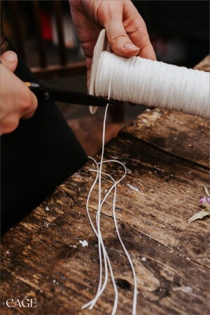 Waxed Candle Wick 10 m Candle Making Material Candle Wick - Cageartstudio