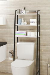 Wc Arkası Klozet Rafı Klozet Üstü Raf Ve Organizatör Havluluk Banyo Düzenliyici 1117 - EGEMEV