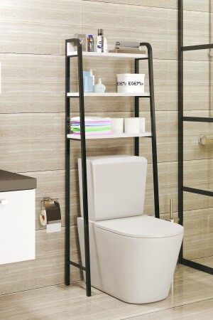 WC Behind Toilet Rack Above Toilet Shelf And Organizer Towel Holder Bathroom Organizer 1119 - EGEMEV