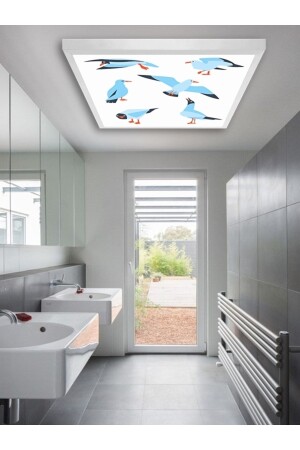 Wc Chandelier-60cmx60cm-54watt-led-luminaire-bathroom-lighting-patterned-panel-wc-led-lamp-suitable for wc GP-8199 - Gökyüzü Panel