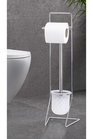 محفظة ورق WC من نوع MNZ-Chrome المفرطة ومحفظة فرشاة WC Akb-849 MTF-849 - Okyanus Home