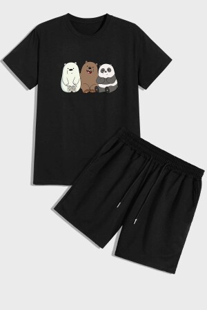 We Are Bears Print Shorts Set - Uyguntarz