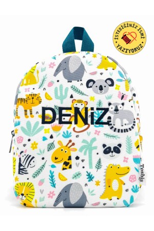 [ WE WRITE THE NAME YOU WANT ] Minianimals 0-8 Years Old Children's Backpack - Nursery - Kindergarten Bag - Tosbiş