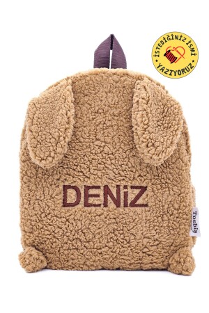 [We Write the Name You Want] Rabbit Milk Coffee 0-8 Years Old Children's Backpack - Kindergarten-Nursery Bag - Tosbiş