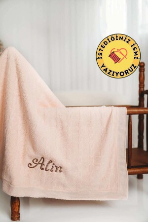 [We Write the Name You Want with Embroidery] Welsoft Baby Blanket Knitwear Powder Baby Pique - Tinykiddesign