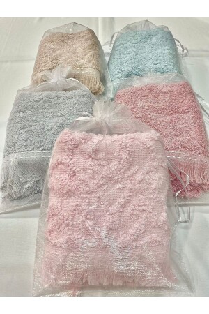 Wedding Towel, 20 Pieces Assorted, with Tulle Pouch (30X50 CM TOWEL) Mevlüt, baby, circumcision, promise. Engagement Gift 743 - yörük tuhafiye
