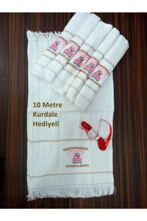 Wedding Towel, Car Towel, Convoy Towel, Pack of 12 with ribbon gift, pink car 12301 - yörük tuhafiye