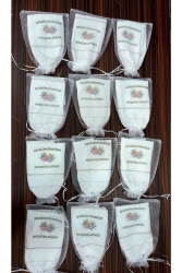 Wedding Towel, Tulle Pouch Wedding Towel, Car Towel, Convoy Towel, Pack of 12 with Flowers 743 - yörük tuhafiye