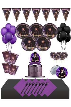 Wednesday Birthday Set for 8 People INCLUDING CAKE DECORATION - Masal Şekerleme