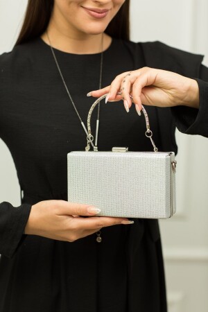 حقيبة ملابس مساء من الفضة العجيبة للمرأة - weem bag
