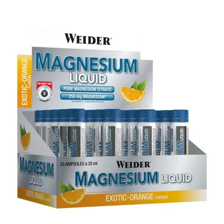 Weider Magnesium Liquid (20 x 25ml, Exotic-Orange) - Weider