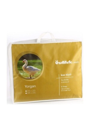 Weiße Gänsefederbettdecke für Einzelbett, 155 x 215 - Özdilek