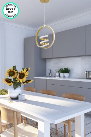 Weißer LED-Kronleuchter für Küche, Flur, Eingang, Wohnzimmer, OSTİM - Harnelli