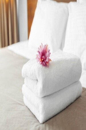 Weißes Badetuch aus Hoteltyp-Baumwolle, 70 x 140, Größe 450 g, HVL123123 - Tekstil Home