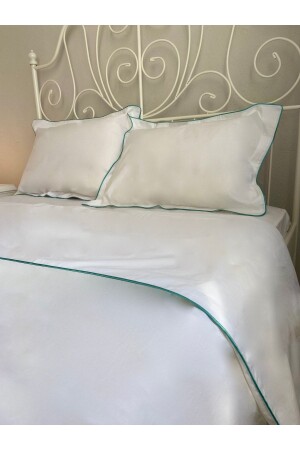 Weißes Doppelbett-Bettbezug-Set BÇNT101 - calinahome