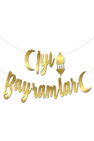 Welcome Ramadan Happy Holidays Gold Calligraphy Lettering Eid al-Fitr Room Venue Decorations Sultan of the Month 180220231508 - Parti Dolabı