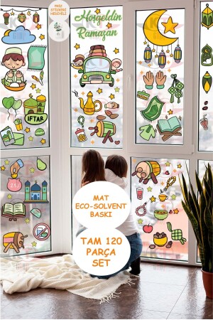 Welcome Ramadan Mega Sticker Set 120 Pieces New Product Socket Sticker with Gift 50 x 125 - Kt Grup