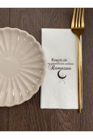 Welcome Ramadan Printed Napkin 16pcs - Busrasdesign