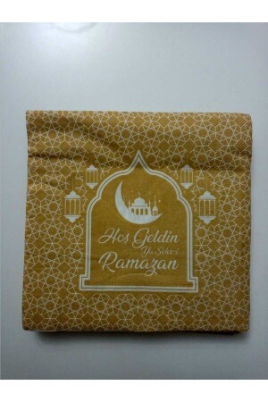 Welcome Ramadan Printed Napkin Gold Tan Color 20 pcs - asöy