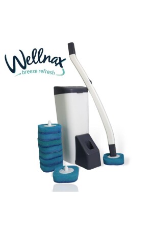 مجموعة تنظيف خاصة للمرحاض مع إسفنجة - Wellnax Breeze Refresh