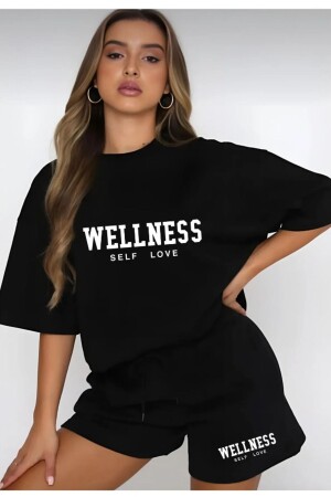 WELLNESS Baskılı Şort ve Tişört Takımı - Leone Koleksiyon