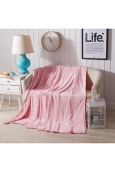 Wellsoft Battaniye,televizyon Battaniyesi, Peluş, Polar Battaniye, Çift Kişilik 220*230 Pembe W0117 - Mulberry