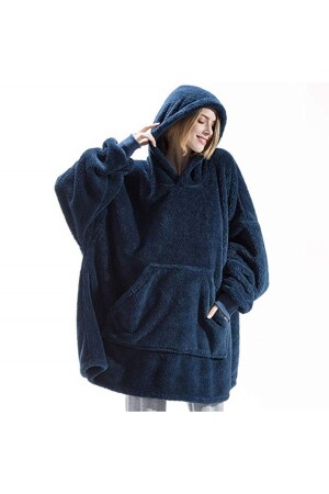 Wellsoft Hooded Wearable TV Blanket Unisex Over Size M120391489 - Mulberry
