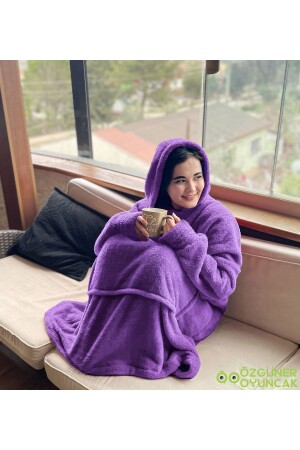 Welsoft Peluş Polar Giyilebilir Battaniye Pijama giyilebilir005 - Legosh