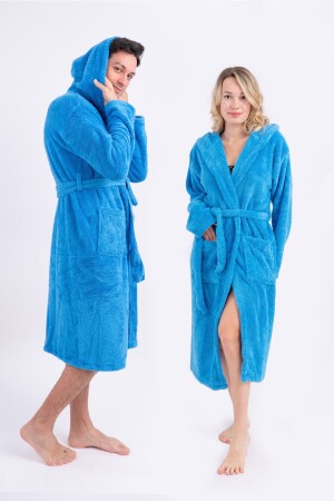 Welsoft Plush Long Hooded Dressing Gown Uzunsabalık00 - Sweets Collection