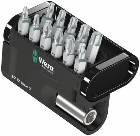 WERA Wood 2 screwdriver bit set 12 pieces - Wera