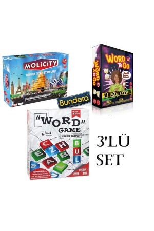 Wet 3'lü Süper Set Emlak Ticaret Oyunu Molicity - Kelime Oyunu - Tabu Xl Edition. - Bundera