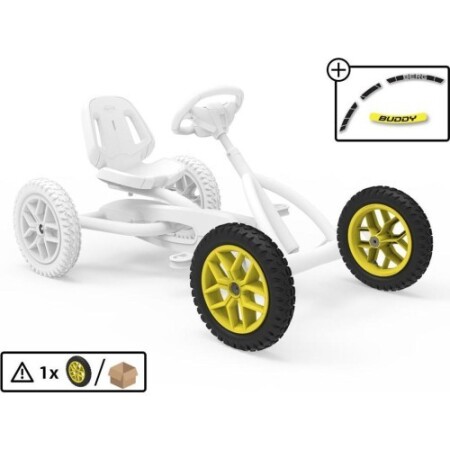 Wheel 10-spoke yellow 12.5x2.25-8 all terrain, (Cross) - BERG