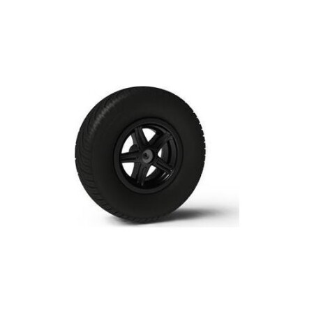Wheel 5-spoke black 400/140-8 slick right - BERG
