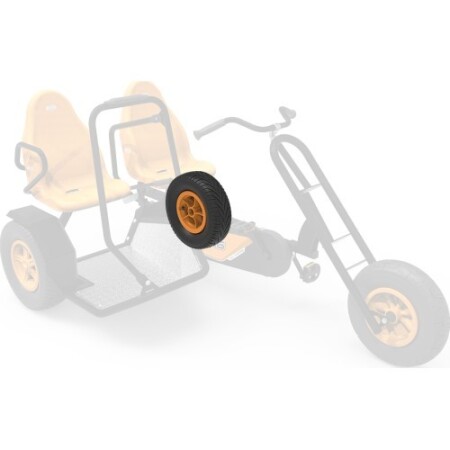 Wheel 5-spoke orange 400/140-8 slick left - BERG