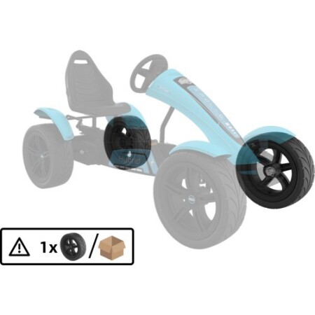 Wheel 5-spoke sport black 4.30/150-12 slick left - BERG