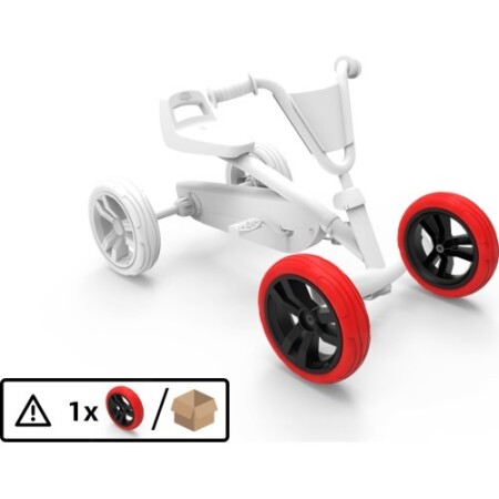 Wheel 9x2 - Black/Red Front - BERG