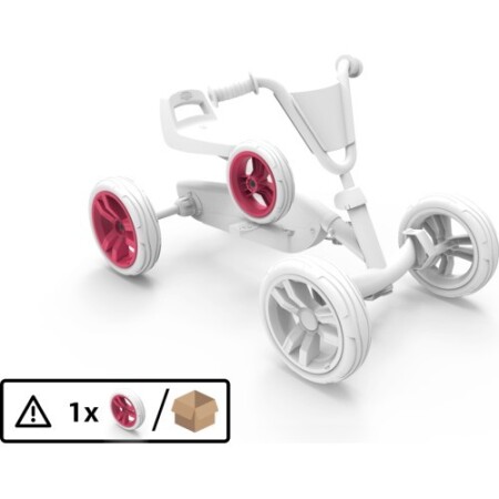 Wheel 9x2 - Pink/White Rear - BERG