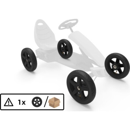 Wheel black 12.5x2.50-9 slick - BERG