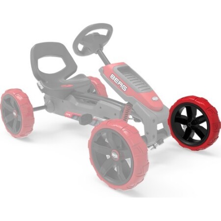 Wheel black-red 10x2,5 front left - BERG