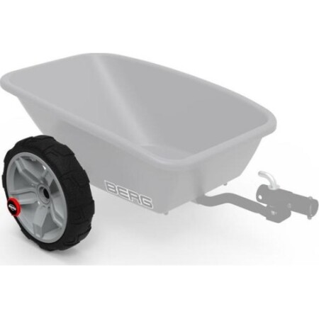 Wheel grey-black 10x2,5 left (red cover) - BERG