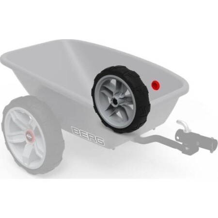 Wheel grey-black 10x2,5 right (red cover) - BERG