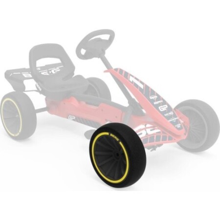 Wheel grey-black 10x3 front - BERG